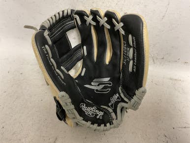 Used Rawlings Sure Catch SC110BCI Baseball Glove RH Throw Black And Natural 11" 11855-S000203969