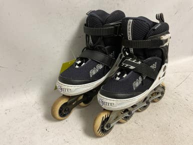 Used PASAISON ADJ 2-4.5 Junior Rec Fitness Skates Black Adjustable 11855-S000203947