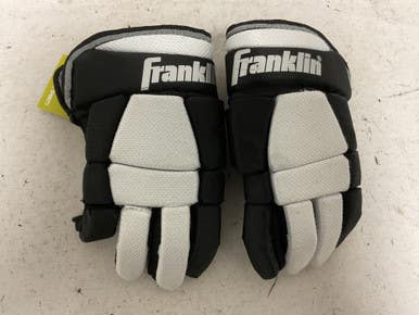 Used Franklin NHL 150 Street Hockey Gloves Black And White 10" 11855-S000203927