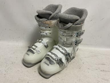 Used Dalbello ASPIRE 57 Womens DH Ski Boot Grey And White 260 MP - M08 - W09 11855-S000203907