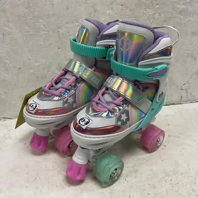Used SULIFEEL RAINBOW UNICORN Junior Rec Fitness Skates White Adjustable 11855-S000203850