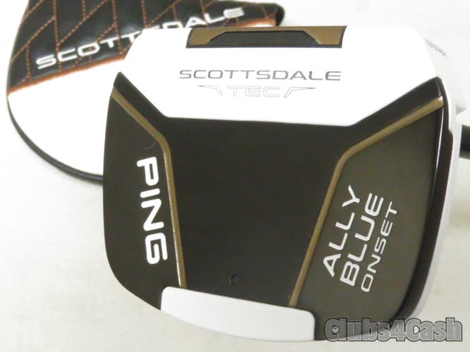 PING Scottsdale TEC Ally Blue onset Putter Black Dot 35" +Cover .. Shop Wear