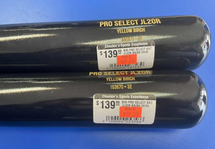 NEW! (2 for 1) Pro Select Stock JL20R Baseball Bat - 32"/29OZ