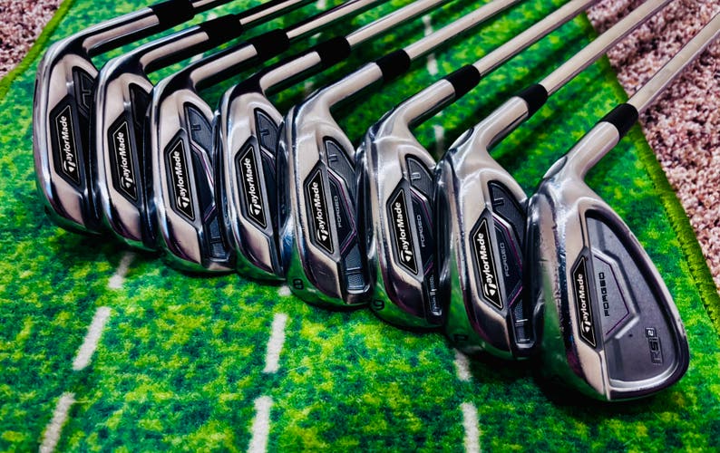 Men's 2014 TaylorMade RSi 2 Right Handed Iron Set Stiff Flex (8 Clubs) #4 - #9, PW, GW 37.5" (Used)