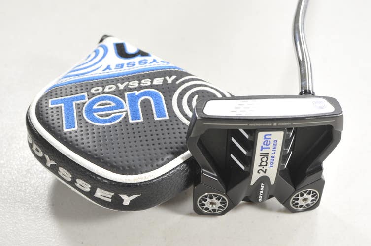 Odyssey Ten 2-Ball Tour Lined 35" Putter Right Stroke Lab Steel #218291