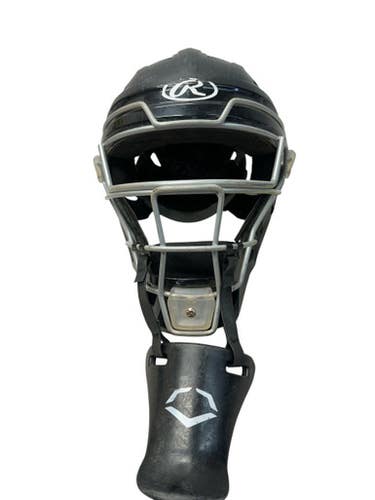 Used Rawlings CHVEL2-JR Catchers Helmet w/Mask Black SM 11835-S000208624