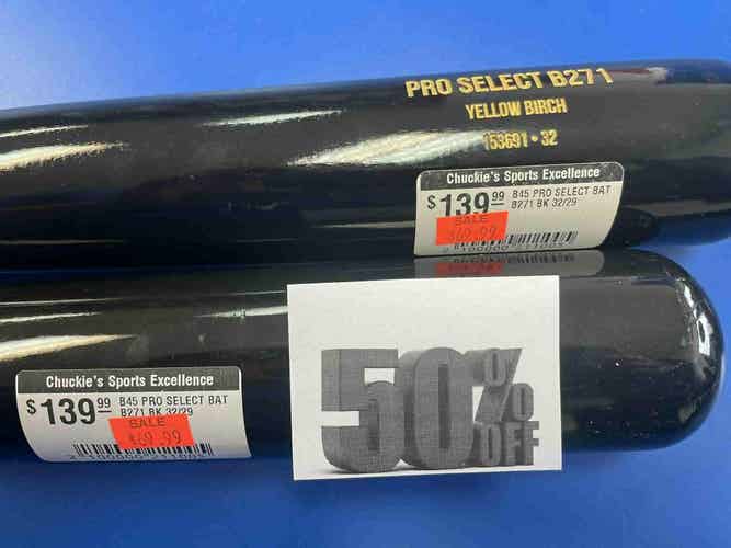 NEW! (2 for 1) B271 Pro Select Stock Baseball Bats - 32"/29OZ