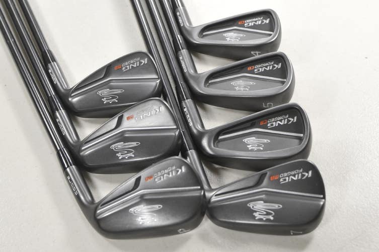 Cobra King Forged MB/CB Black 2023 4-PW Iron Set Stiff RH AMT S300 Steel #217297