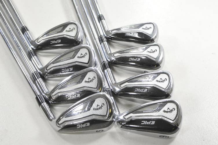 Callaway Epic Forged Star 6-PW,AW,GW,SW Iron Set Stiff Flex NS Pro Steel #217785