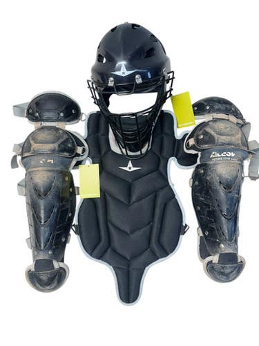 Used All Star MVP2310-2 Catchers Chest Protector Black And Grey Youth 11835-S000208516