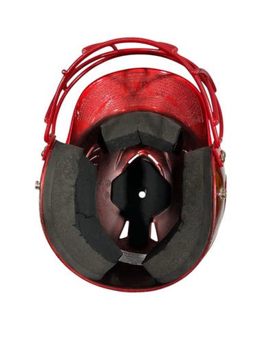 Used Rawlings VAPOR Batting Helmet w/Mask Red One Size 11847-S000033185