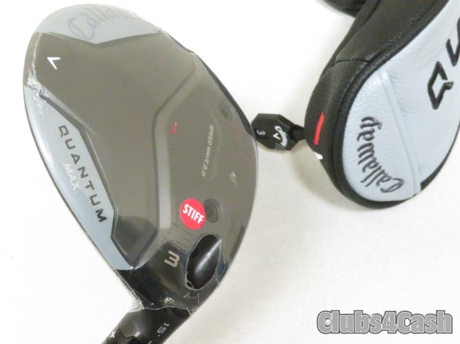Callaway Quantum Max Fairway 15  3 Wood Denali Frost Silver 60g 6.0 +Cover  NEW