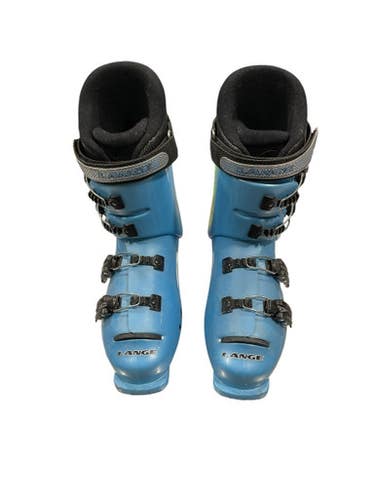 Used Lange COMP 60 TEAM Womens DH Ski Boot Carolina Blue 265 MP - M08.5 - W09.5 11847-S000035232