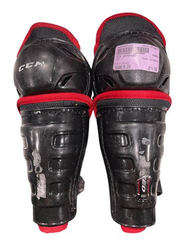Used CCM JETSPEED Youth Shin Guards Black 8" 11847-S000035335