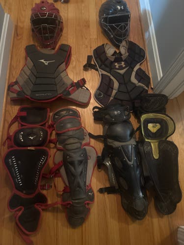 Red Mizuno Samurai Catcher's Set (Used)