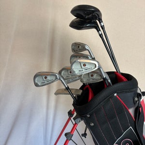 Men's Spaulding Pro Impact Right Handed Clubs (Full Set) Regular Flex 11 Pieces (Used)