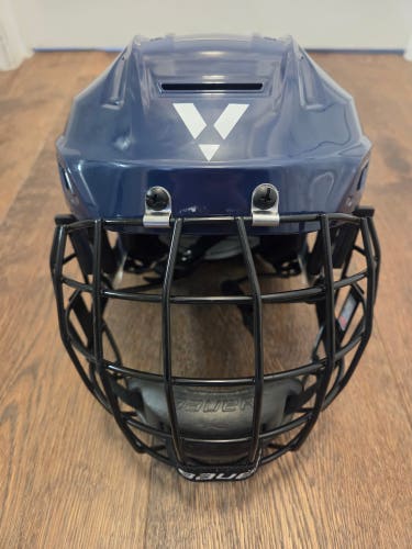 Valor Axoim Navy Blue Adult Small hockey Helmet with cage HECC certified (Used)
