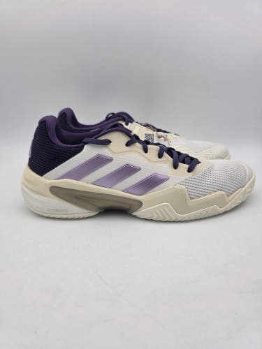 Adidas Barricade 13 Womens Tennis Shoes Size 10 White Plum JR7814 NEW