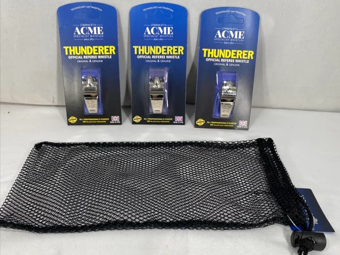 3 Pack ACME Thunderer Lanyard Whistle
