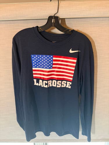 USA Lacrosse Blue Large Men's Nike Longsleve