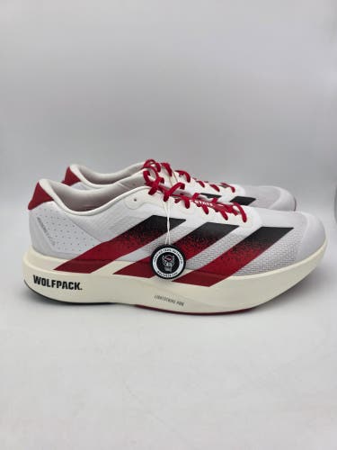 Adidas Adizero Evo SL ‘NC State’ White Red Running Shoes JQ4571 Men's Size 14