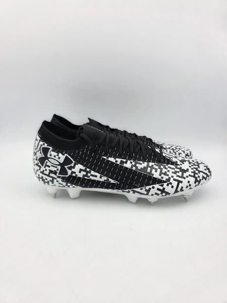 Mens Size 9.5 Under Armour Shadow Elite 3 FG \'QR Code\' Soccer Cleats Black White Under Armour Shadow Elite 3.0 FG QR Code - Black/White main image 3