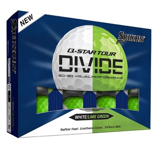 Srixon Q-Star Tour Divide Golf Balls (White/Green,36pk) 3dz NEW Buy 2 get 1 FREE