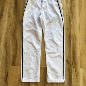 White XL Youth Easton Game Pants with black piping