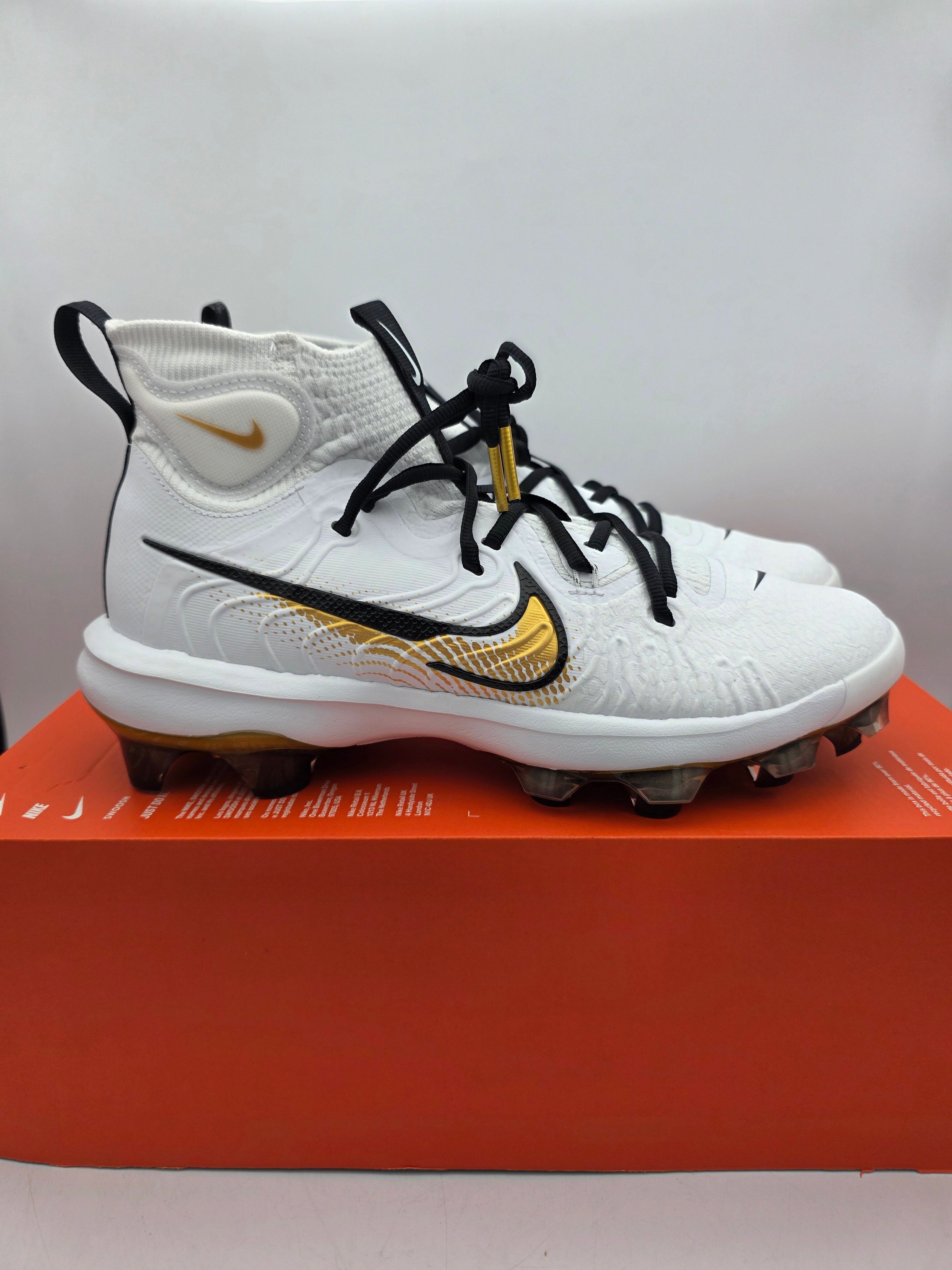 Nike Alpha Huarache NXT MCS Baseball Cleats White Gold  display picture 3