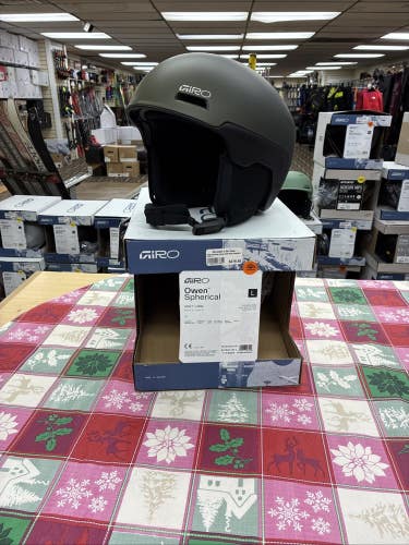 Giro Owen Spherical Ski/Snowboard Helmet MT Blk/Olive Sz Large 59cm-62.5cm NEW