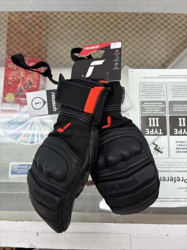 Reusch World Champ Ski Racing Mitten Gloves Black Size 8.0 (USA SIZE SMALL) NEW