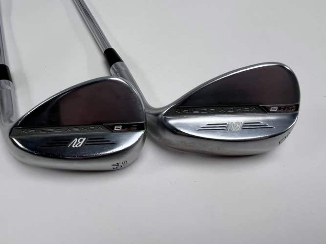 Titleist Vokey SM8 Tour Chrome Wedge Set 54* 10 60* 12 Wedge Steel Mens RH