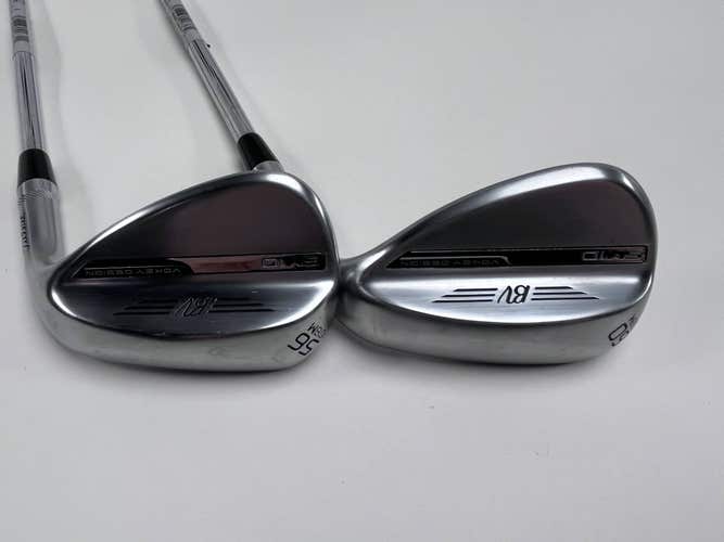 Titleist Vokey SM10 Tour Chrome Wedge Set 56* 8 60* 8 Vokey Wedge Steel Mens RH