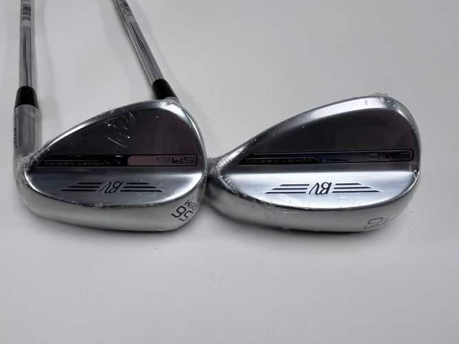 Titleist Vokey SM10 Tour Chrome Wedge Set 56* 8 60* 14 Vokey Wedge Steel Mens RH