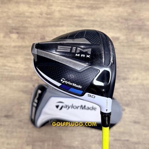 9 Driver- Taylormade Sim Max w/ Headcover / Proforce V2, X Stiff (2993)
