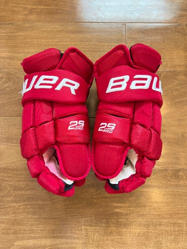 NHL Pro Stock Bauer Supreme 2S Pro 14” Hockey Gloves Detroit Red Wings Namestnikov