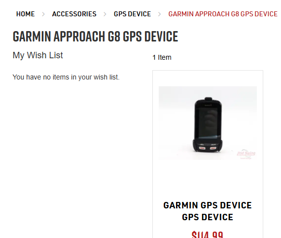 Garmin Rangefinder (Garmin Approach G8 Golf GPS