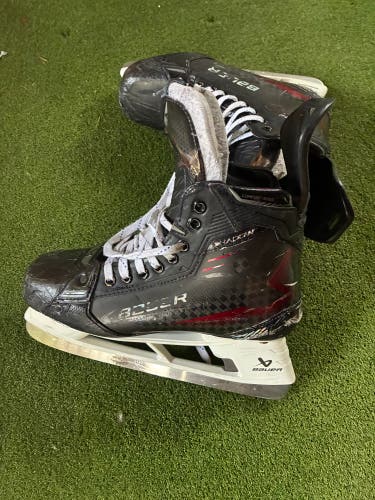 Red 2024 Bauer Supreme Shadow Hockey Skates Regular Width Pro Stock 9.5 (Used)