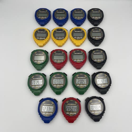 ACCUSPLIT Pro Survivor - A601X Stopwatch, Clock, Extra Large Display - LOT OF 19