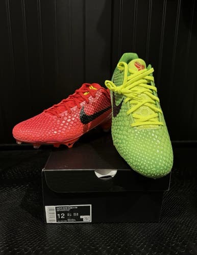 Nike Men’s Vapor Edge Kobe VI SE Mismatch Cleats Size 12. Deadstock! New!