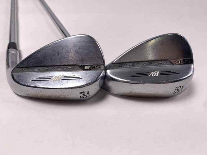 Titleist Vokey SM8 Tour Chrome Wedge Set 54* 14 58* 14 Wedge Steel Mens RH