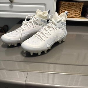 White Unisex Size M 7.5 (W 8.5) Adult Nike Alpha Huarache 8 Elite Mid Top (New)