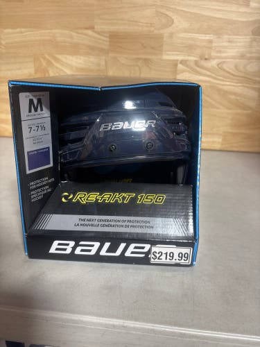 Medium Navy Bauer Re-Akt 150 Helmet (New)