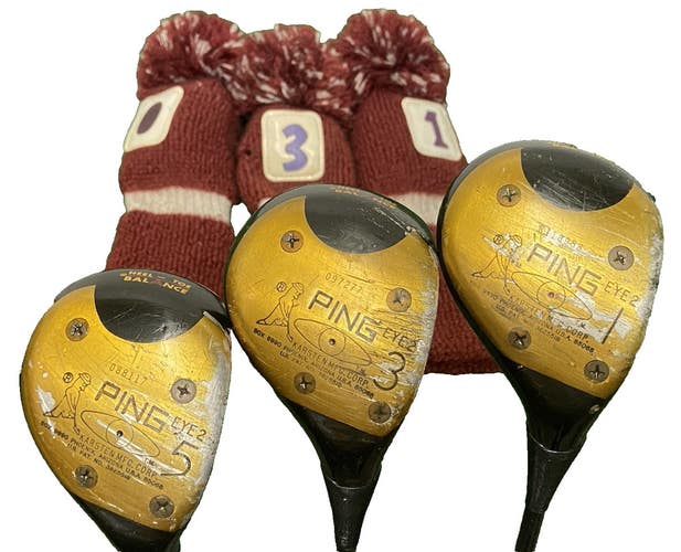 Ping Eye2 Karsten Wood Set 1w,3w,5w Black Dot RH Petite Ladies Graphite 40" HC's