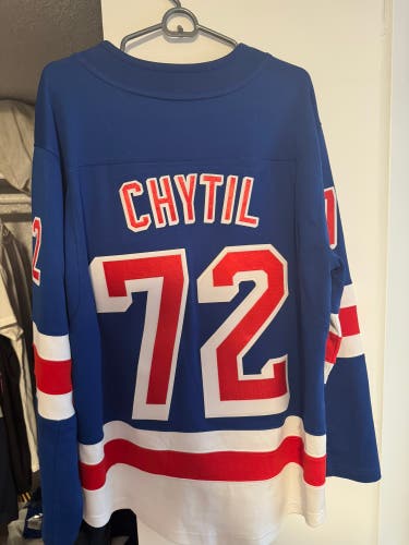 Blue Medium Adult Fanatics NYR Jersey - Chytil #72