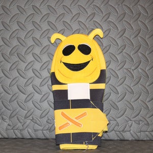 Absolutely ridiculous Bumblebee sliding mitt