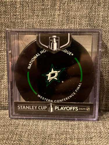 Dallas Stars 2024 NHL Western Conference Finals Official Game Puck