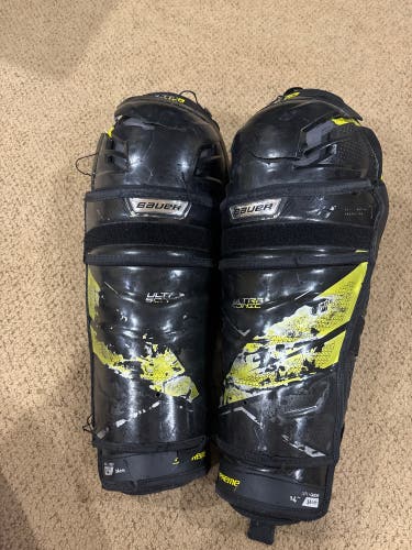 Senior Bauer Supreme Ultrasonic 14" Shin Pads (Used)