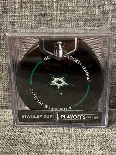 Dallas Stars 2024 NHL Playoffs Official Game Puck with Case