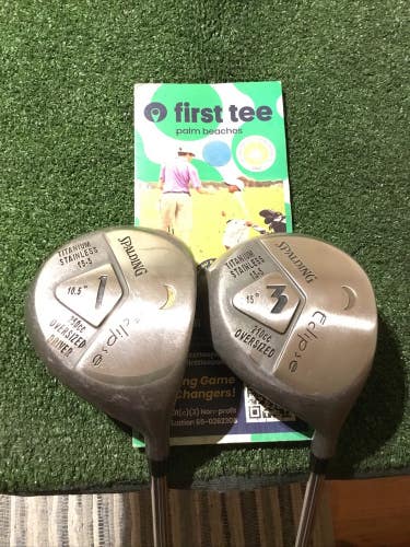 Spalding Ladies Eclipse Oversized Woods Set (Driver & 3 Wood) Steel Shafts
